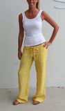 Womens Linen Pants Bannana