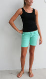 Womens Short 7" Green Ice
