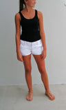 Womens Short 5" White